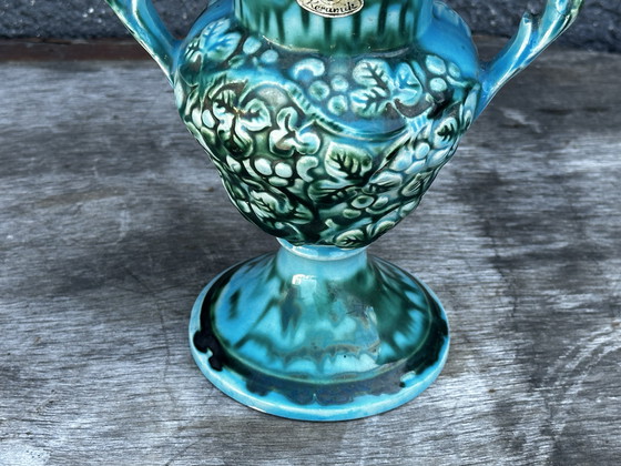 Image 1 of Vase Turquoise céramique Vintage 70’s - Keramik West Germany H 20 cm