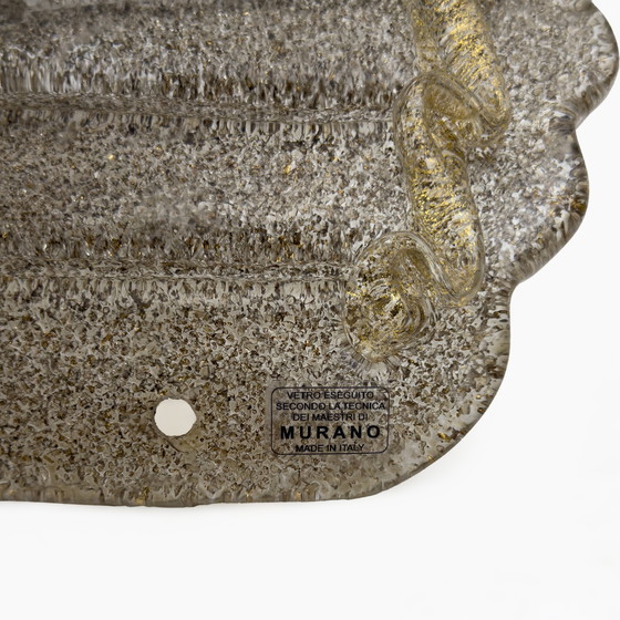 Image 1 of Coppia di lampade a conchiglia in vetro di Murano in stile metà secolo moderno