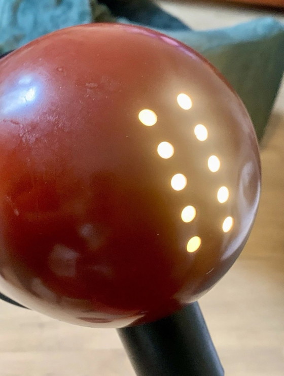 Groot, zeldzaam model in bordeauxrood - ALDA Type 1 - Zweden, jaren 70 – Vloerlampen, Metal, Rubber (photo 15 of 15)