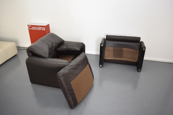 Magnifique Fauteuil Design Cassina Maralunga & Repose-pieds – Leather (photo 11 of 15)