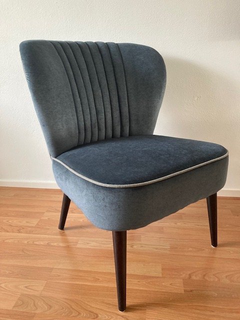 Image 1 of Blue-Grey 'Smoker' Lounge Chair By Dutchbone