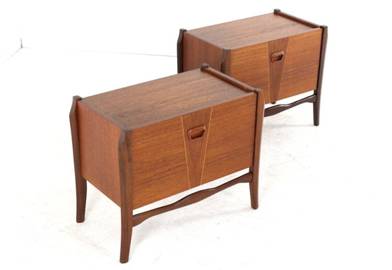 Set di 2 comodini in teak, comodino vintage – Wood (photo 11 of 14)