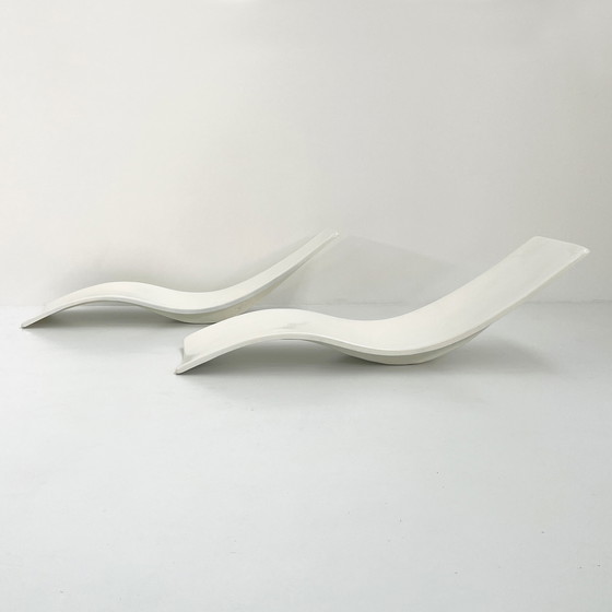 Image 1 of Pair of Sunbeds by Charles Zublena for Les Plastiques de Bourgogne, 1960s