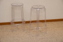 2x Kartell Charles Ghost de 65 cm de cristal