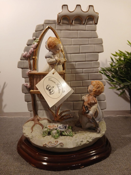 Capodimonte Bruno Merli Romeo Juliet Porcelain and Slip Sculpture