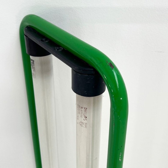 Image 1 of Lámpara de neón doble verde de Gian N. Gigante para Zerbetto, década de 1980.