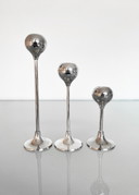 Set vintage di tre candelabri in stile Space Age anni '70