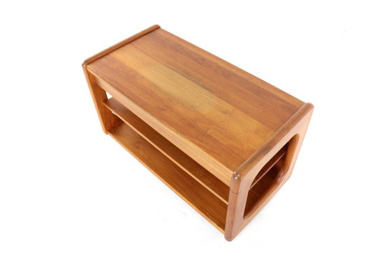 Image 1 of Chariot pour meuble audio 'Traeden' vintage danois en teck massif