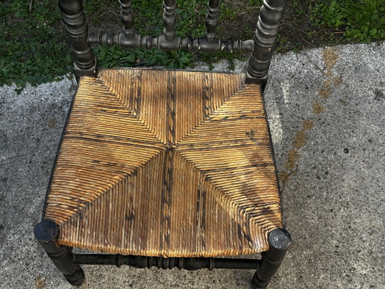 Antiker Napoleon III Prie-Dieu aus geschwärztem Holz – Plakette Mlle Lucienne Cortyl – Prie-Dieu Napoléon III (photo 3 of 15)