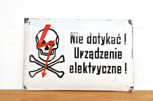 panneaux d'avertissement en émail