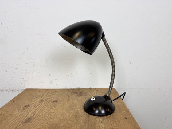 Image 1 of Vintage Brown Bakelite Gooseneck Table Lamp, 1960s