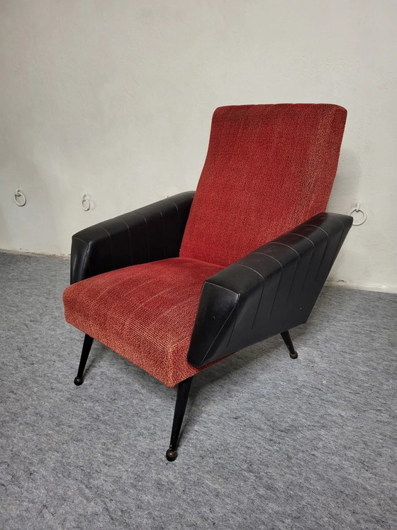 Armchair years 50-60 skaï – Skai, Vintage (photo 9 of 10)