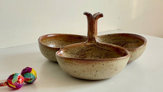 Image 1 of Piatto da antipasto in gres smaltato vintage