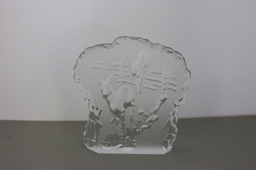 Escultura/pisapapeles de cristal sueco - Ciervo/Corzo (1,4 kg) – decoratieve objecten, Glass