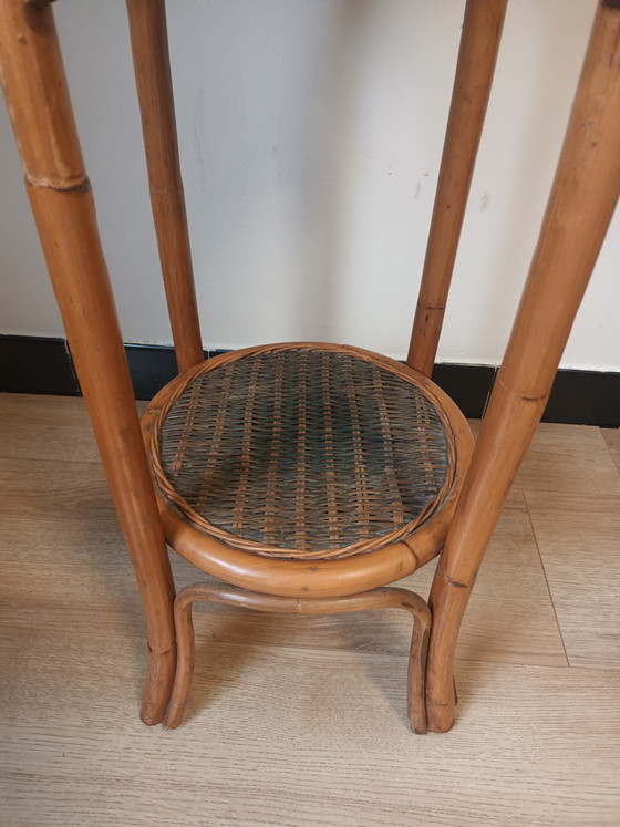 Image 1 of Tavolino rotondo in bambù