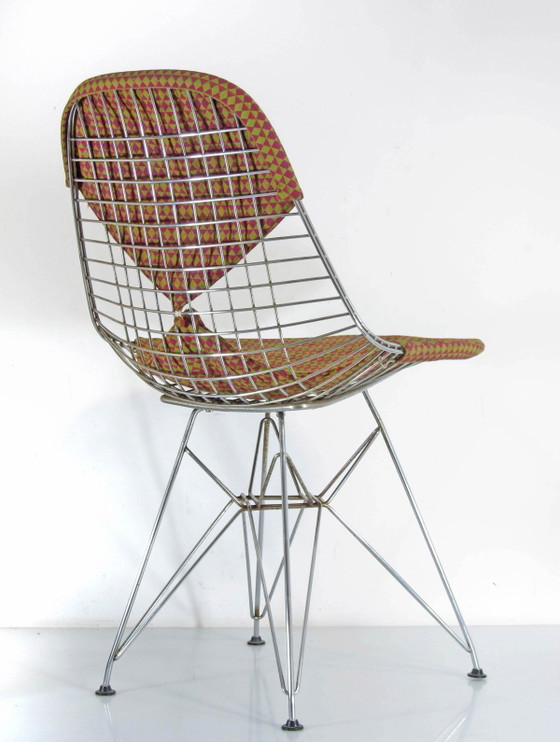 Eames DKR-2, Alexander Girard Drahtstuhl – Beistellstühle, Chrom, Mid Century Modern (photo 4 of 8)