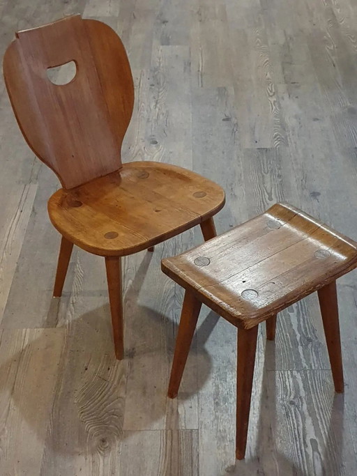 Carl Malmsten stoel + kruk