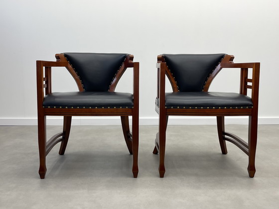 Image 1 of Set van 2 Luxe Art Nouveau Fauteuils / Stoelen
