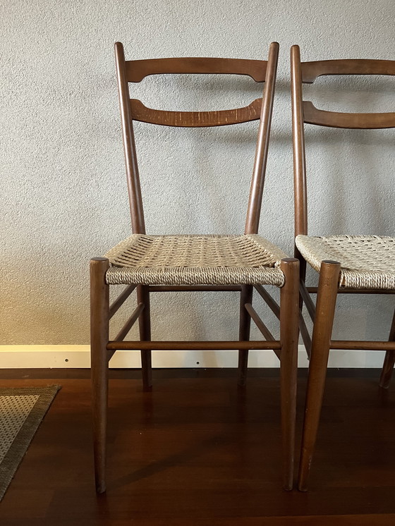 Image 1 of Set of vintage chairs in the style of a design by the Italian designer Gio Ponti