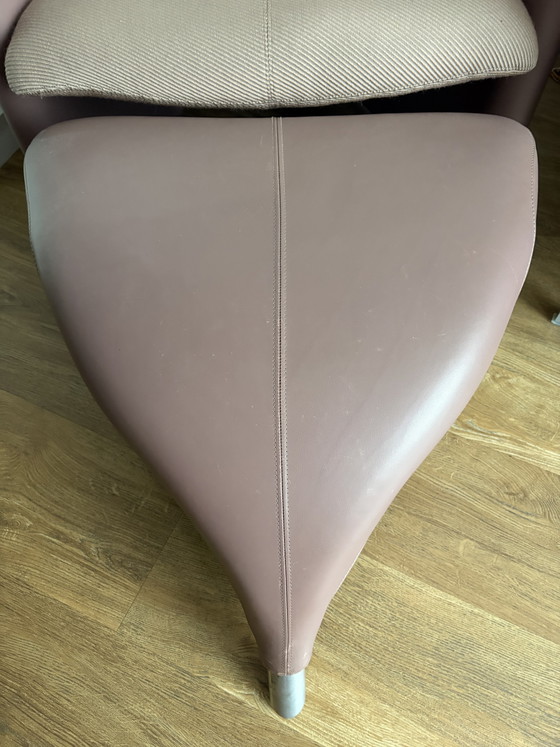 Image 1 of Fauteuil Leolux Excalibur avec pouf