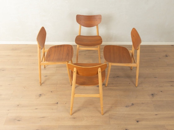 Image 1 of Multiplex stoelen uit de jaren 50, vintage