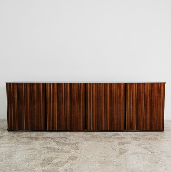 Image 1 of Monumental Rosewood Sideboard Zebrawood Lacquered Mid-Century Design 1970