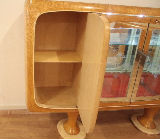 Image 1 of Vittorio Dassi Mid Century Modern Bar Sideboard | Vintage Wooden Furniture for Dining Room 1950