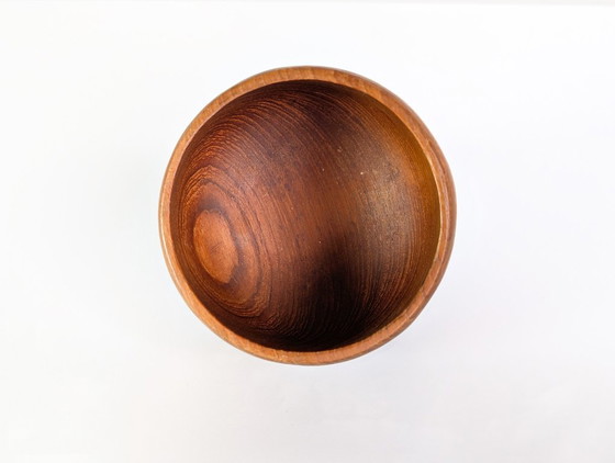 Image 1 of Set of 2 vintage wooden bowls, teak bowls, Danish design, tapas