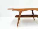 Tavolino da caffè di metà secolo con piano reversibile in teak/formica, anni '50