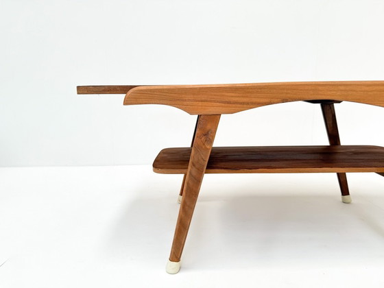 Image 1 of Mid-Century Coffee Table with Reversible Teak/Formica Top, 1950s