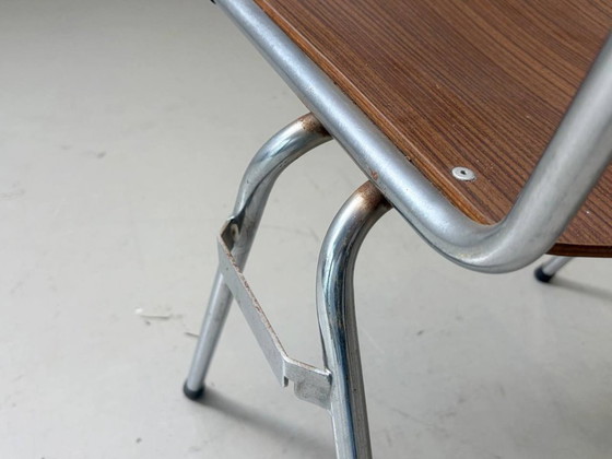 Image 1 of 6 vintage stapelstoelen met chromen frame, jaren 70