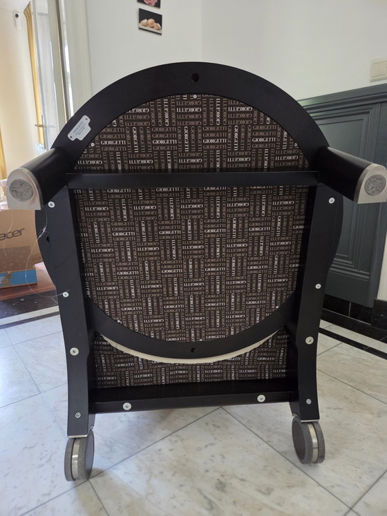 Giorgetti Rea Bergère Fauteuils + Eos Trolley – Chi Wing Lo – Sillones, Leather, Metal (photo 6 of 8)