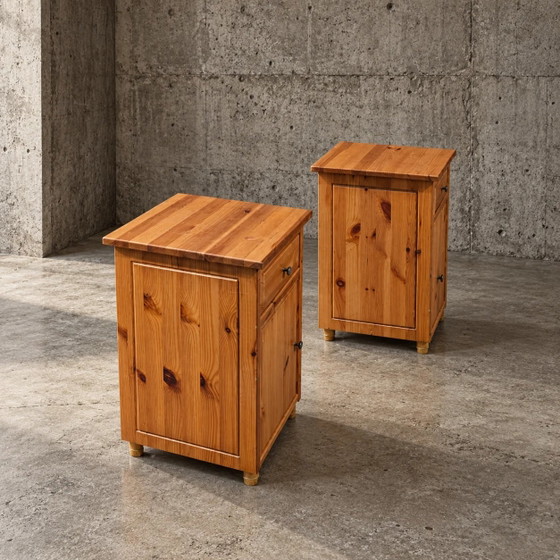 2 x IKEA Leksvik Mesitas de noche con cajón y armario, puertas izquierda/derecha (photo 5 of 5)