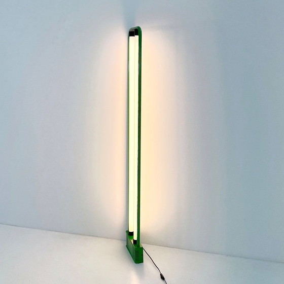 Image 1 of Grüne Doppel-Neonlampe von Gian N. Gigante für Zerbetto, 1980er Jahre