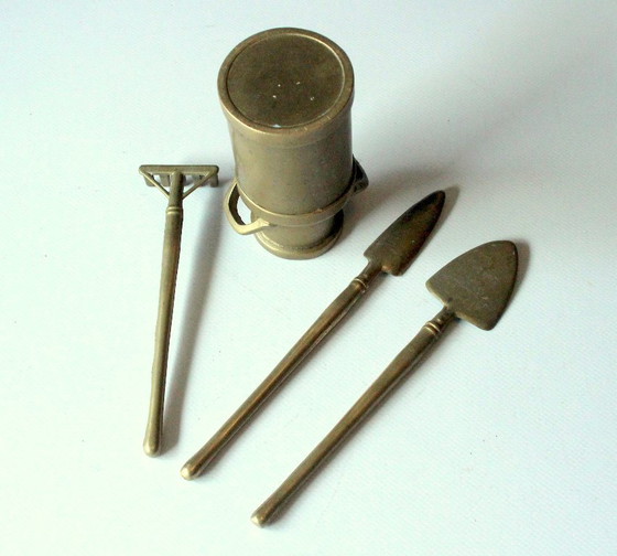 Image 1 of Miniatur Bonsai Set 4-teilig aus Messing