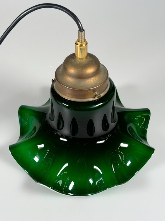 Lampada da soffitto Peill & Putzler Germania, anni '60/'70, in vetro, design Space Age. – Plafoniere, Metal (photo 13 of 13)