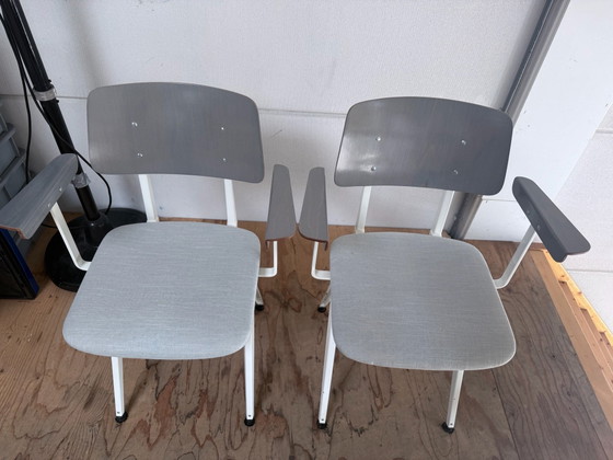 6 Galvanitas stoelen – Eetkamerstoelen, Metaal, Textiel (photo 3 of 5)