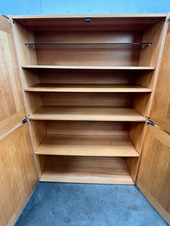 Image 1 of Buffet/armoire haute vintage, en bois de hêtre, Ibisco, Italie, années 1970