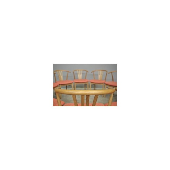 Image 1 of Set of 11 vintage oakwood and bentwood dining chairs, 1990s