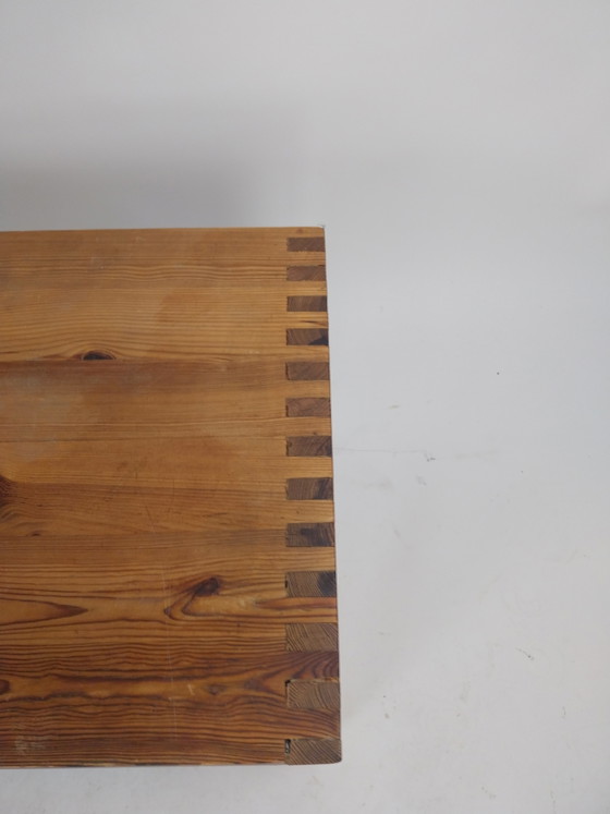 1x 1970s Ate Van Apeldoorn Side Table in Pine Wood 60 X 40 X 41cm (photo 5 of 9)