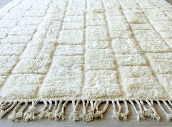 Alfombra marroquí natural – Arte bereber hecho a mano de las montañas del Atlas 250cmx300cm – Cotton (photo 2 of 9)