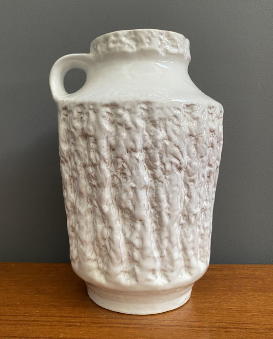 Image 1 of White fat lava vase by Carstens West Germany model 222-20 1970s