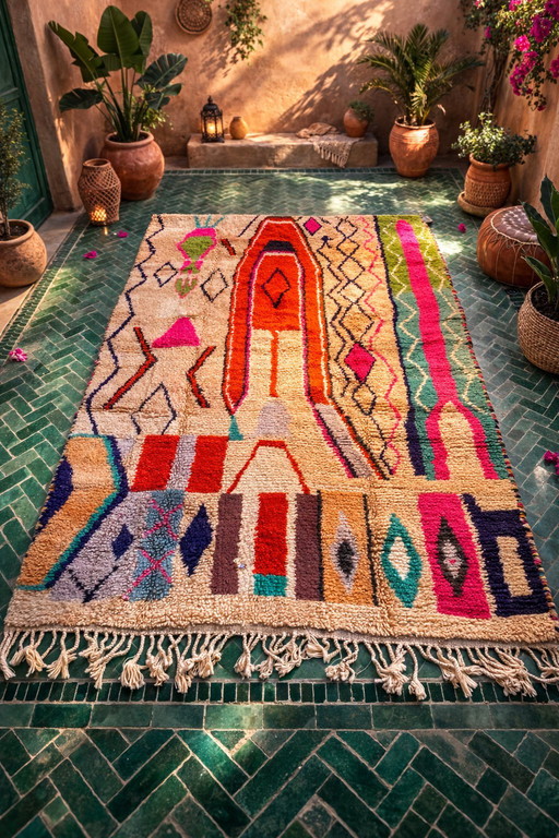 Tappeto berbero fatto a mano 290x194 cm – Montagne dell'Atlante, opera d'arte in lana su lana