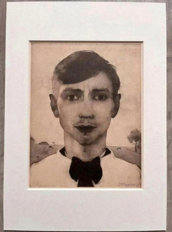 Image 1 of Jan Mankes 1889-1920 / Heliogravur-Selbstporträt Jan Mankes 1923