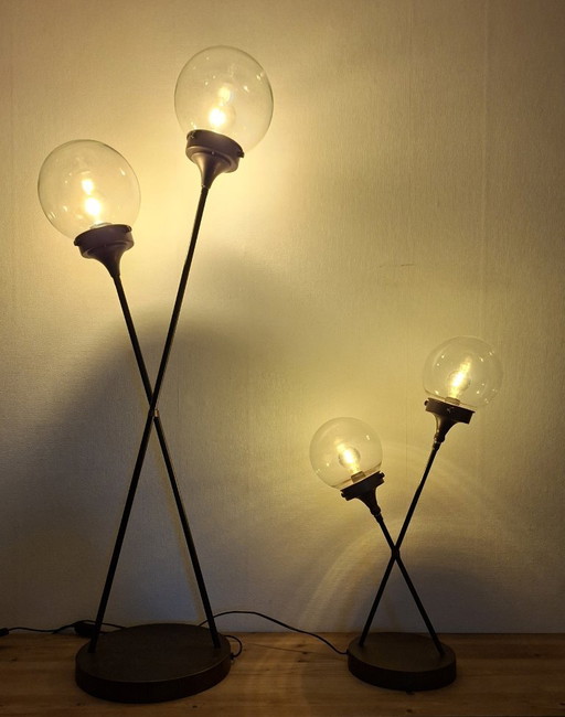 2 Design Lampen Tafellampen/ Vloerlampen.