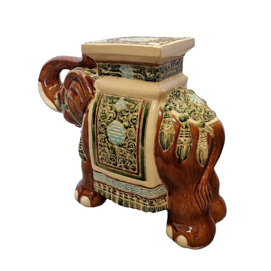 Image 1 of Vintage ceramic elephant from the 1970s