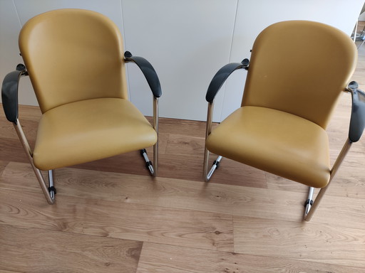 Two Gispen Design Armchairs