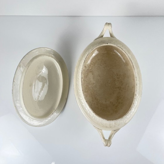 Image 1 of Zuppiera in ferro e terracotta "Recamier" Salins, fine XIX secolo