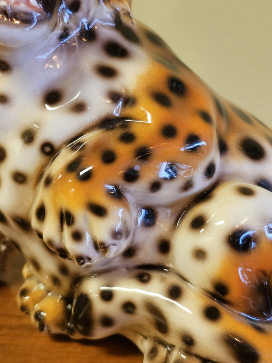 Image 1 of Léopard peint à la main Italie Vintage Retro