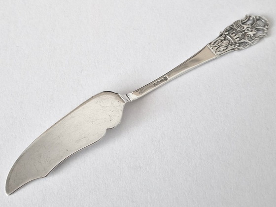 Nils Hansen Noruega - Cuchillo de mantequilla Diplomat de plata – Nils Hansen Norway, Juegos de cubiertos (photo 3 of 5)